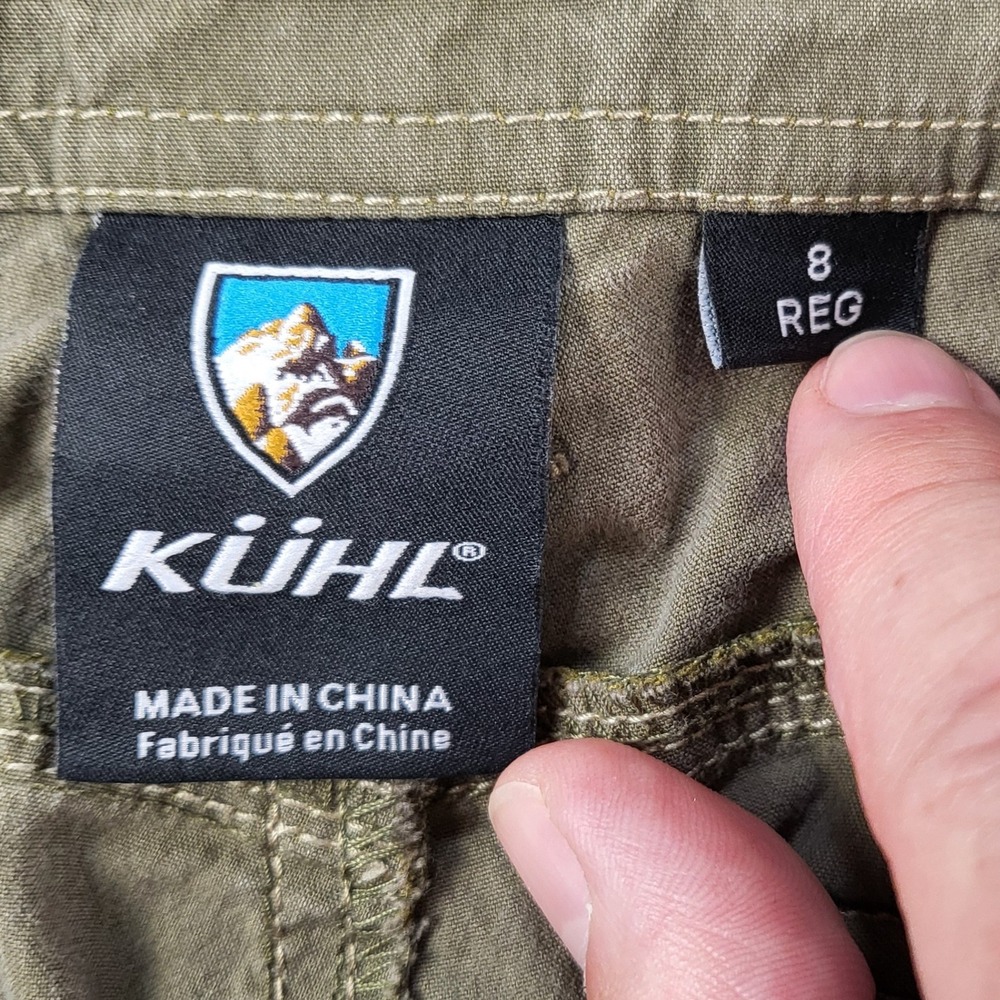 KÜHL Womens Splash Roll-Up Cargo Pants Vintage Patina Dye Olive Green Size 8 Reg - Picture 3 of 10